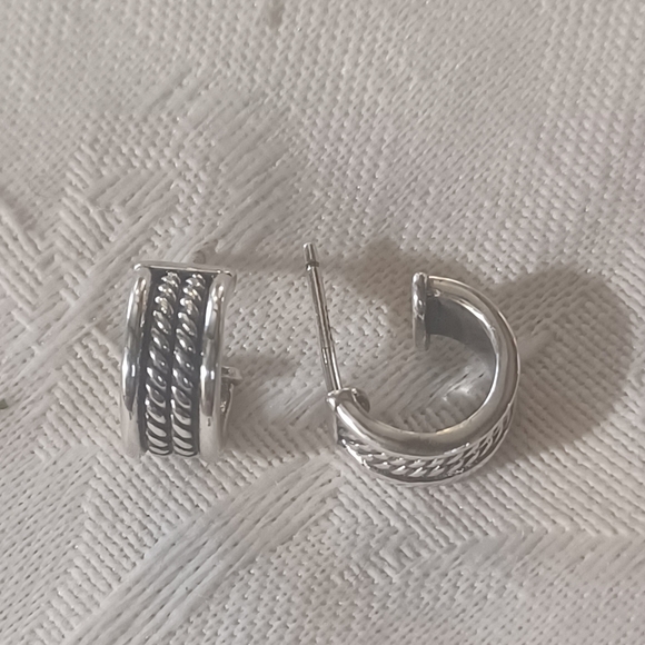 David Yurman Albion Garnet & Diamond Drop Earrings, Sterling Silver - Picture 7 of 14